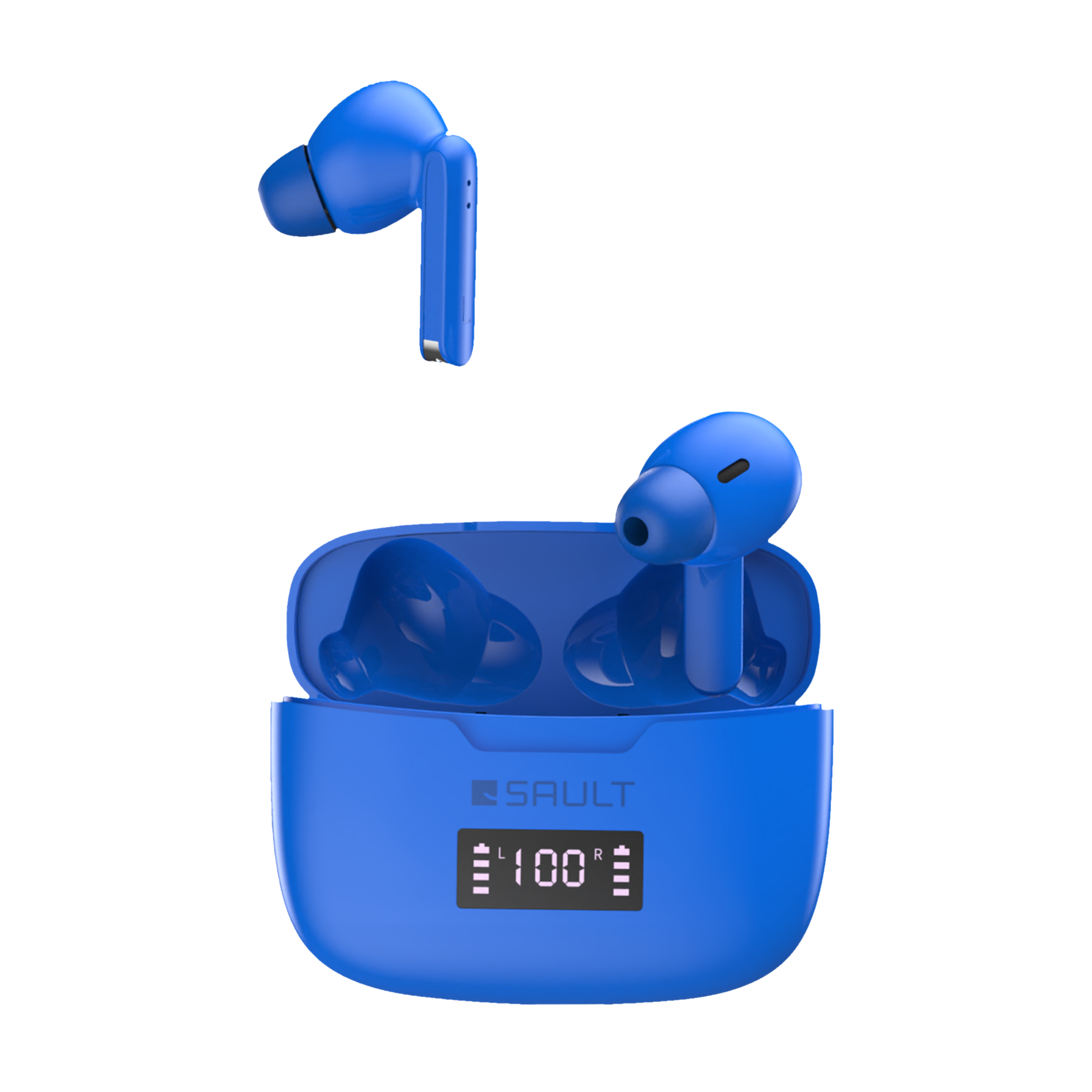 SAULT Airplugs 2x TWS Earbuds with Noise Isolation IP57 Water Resistant Touch Sensor Blue